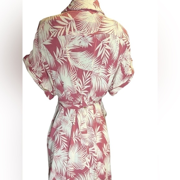 Torrid Mini Dress Rayon Palms Button Size 00 - Picture 7 of 11